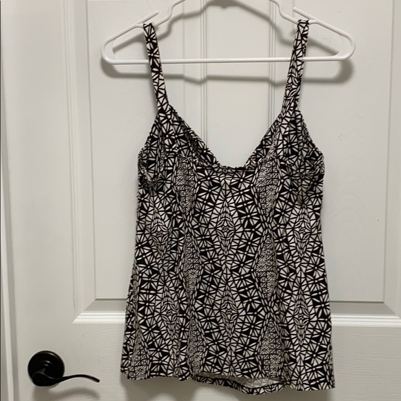 Ann Taylor brown and white top 95 % cotton Sz M - Picture 4 of 4